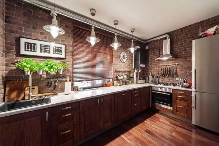 लॉफ्ट शैली स्वयंपाकघर (99 फोटो): अंतर्गत डिझाइन, पांढरा आणि राखाडी स्वयंपाकघर, अपार्टमेंटमध्ये मॉड्यूलर किचन, योग्य पडदे आणि चंदेलियर 21160_54