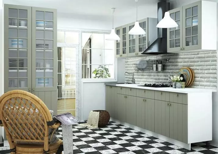 Provence Kitchen (130 bilder): Hvit kjøkken interiørdesign, kjøkkenhodesett i oliven stil. Hvordan ordne veggene? Hvordan dekorere rommet med blomster og malerier? 21162_128
