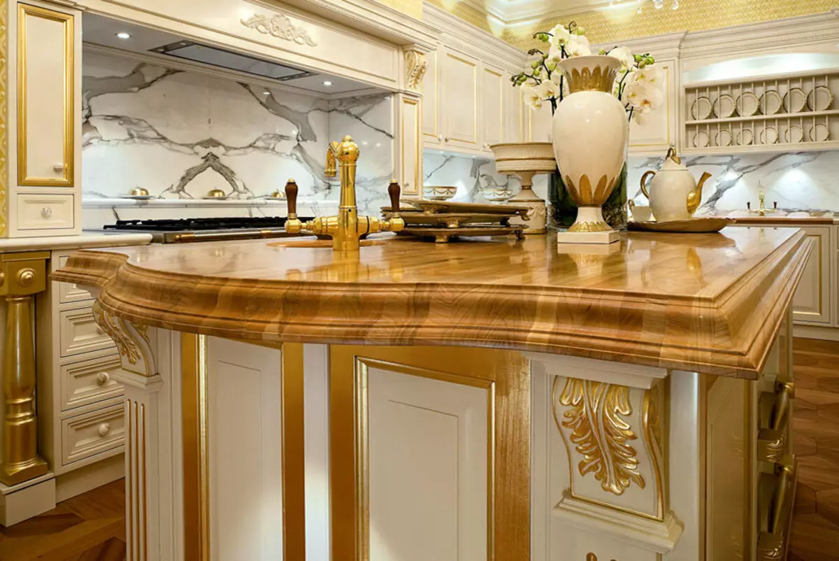 Cocina Provence (130 fotos): diseño interior de cocina blanca, auriculares de cocina en estilo de olivo. ¿Cómo arreglar las paredes? ¿Cómo decorar la habitación con flores y pinturas? 21162_14