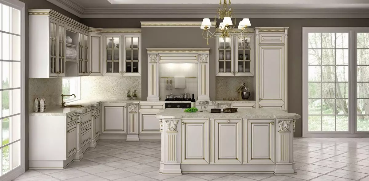 آشپزخانه پرونس (130 عکس): طراحی داخلی آشپزخانه سفید، هدست آشپزخانه در سبک زیتون. چگونه دیوارها را ترتیب دهید؟ چگونه اتاق را با گل و نقاشی تزئین کنیم؟ 21162_25
