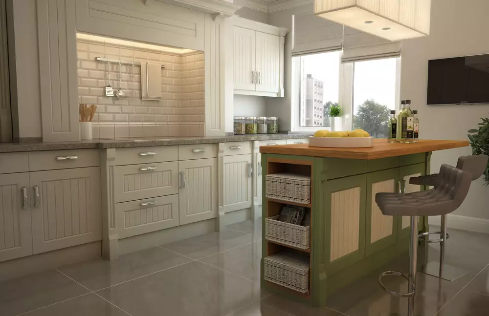 Cocina de Provence (130 fotos): Deseño de interiores de cociña branca, auriculares de cociña en estilo de oliva. Como organizar as paredes? Como decorar a sala con flores e pinturas? 21162_5