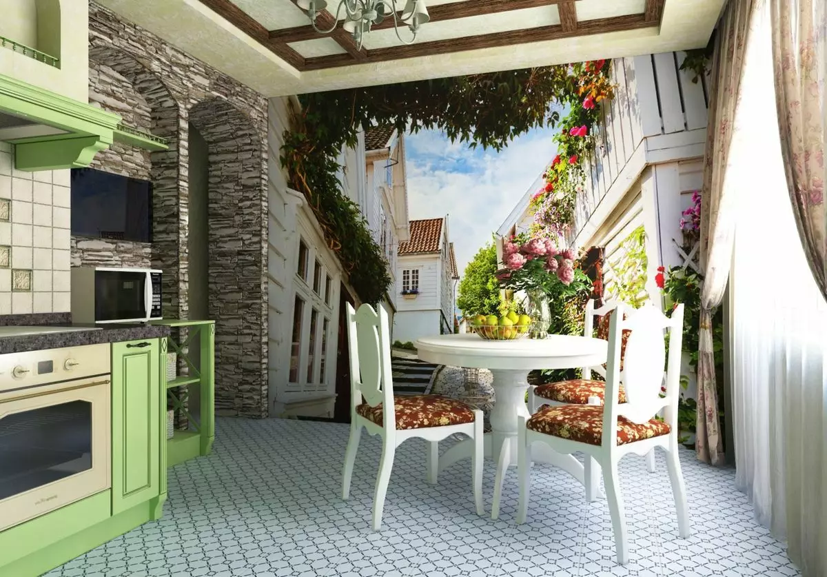 Provence Kök (130 Bilder): Vit Kök Inredning, Kökshus i Olive Style. Hur man arrangerar väggarna? Hur man dekorerar rummet med blommor och målningar? 21162_53