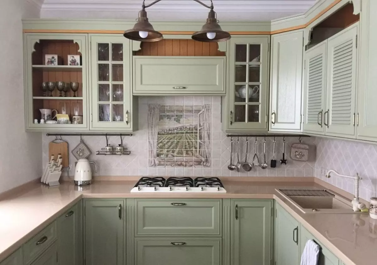 Кухня в стилі ретро (55 фото): кухонні гарнітури і штори в інтер'єр в стилі ретро, ​​варіанти сучасного дизайну 21165_21
