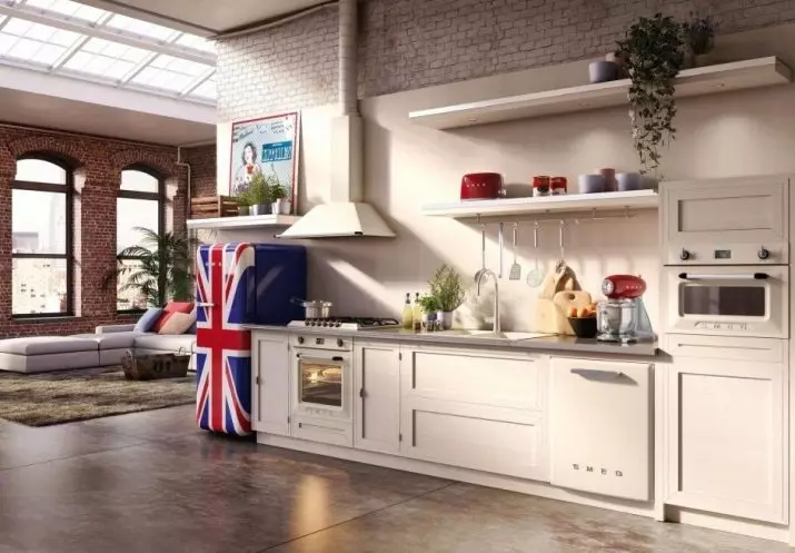 Кухня в стилі ретро (55 фото): кухонні гарнітури і штори в інтер'єр в стилі ретро, ​​варіанти сучасного дизайну 21165_51