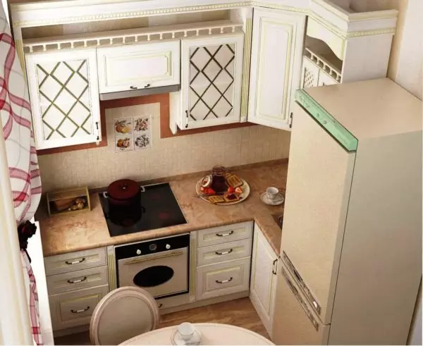 Lilla kök i stil med Provence (60 bilder): Design av hörn och direktkök i inredningen av 