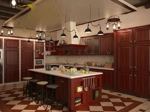 Kuchnia w stylu angielskim (68 zdjęć): Projektowanie wnętrz w angielskim stylu klasycznym, stylowe zasłony do salonu kuchennego 21167_18