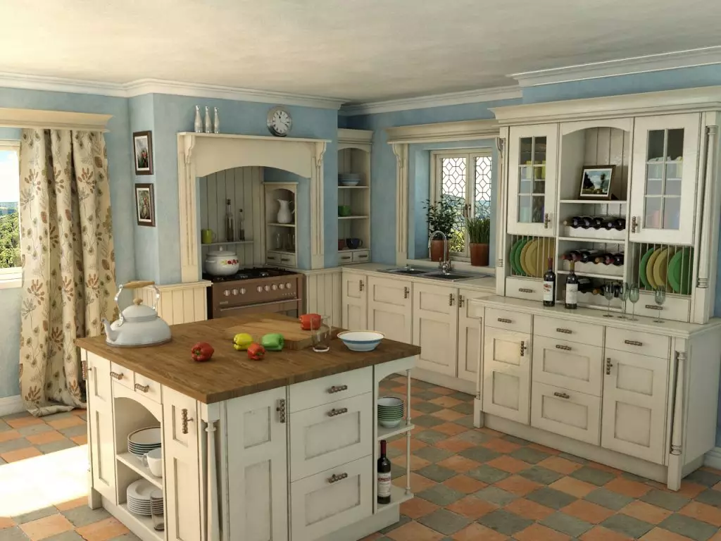 Kuchnia w stylu angielskim (68 zdjęć): Projektowanie wnętrz w angielskim stylu klasycznym, stylowe zasłony do salonu kuchennego 21167_3
