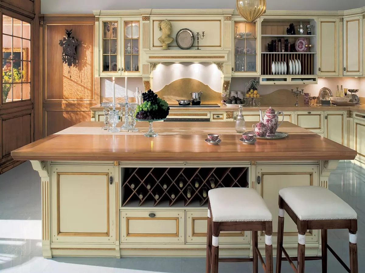 意大利式厨房（63张照片）：小厨具设计选择厨房起居室，室内示例 21172_38