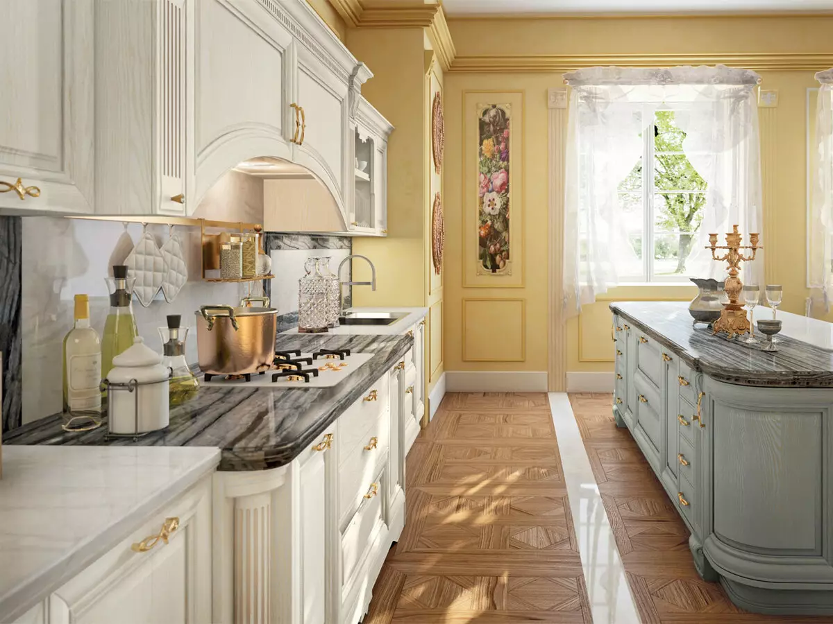Кухні в італійському стилі (63 фото): варіанти дизайну маленьких кухонь для кухонь-віталень, приклади інтер'єрів 21172_42