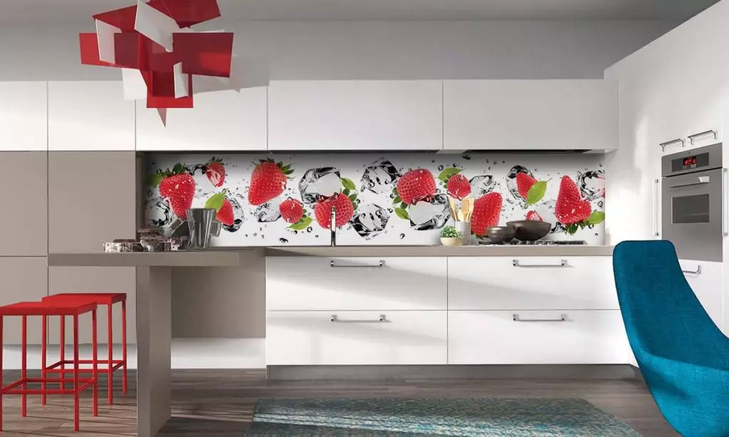 Küche schürzen albico (36 fotos): Wählen Sie die Paneele für die Küche aus MDF und Kunststoff, Design von fertigen Schürzen für Wände aus der Serie 