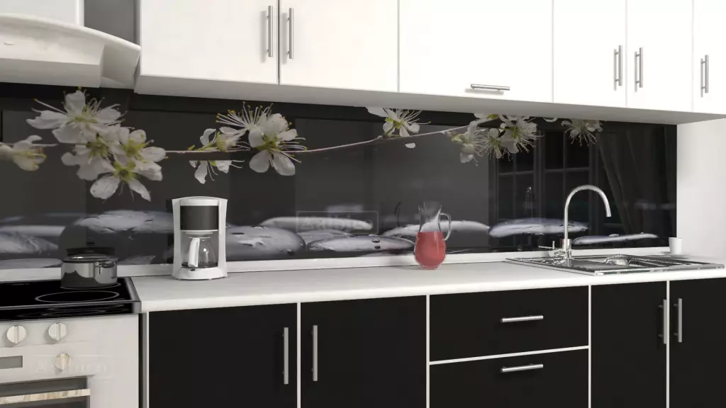 Кухињска прегача Албицо (36 фотографија): Изаберите панеле за кухињу са МДФ-а и пластике, дизајн готових прегача за зидове из серије 