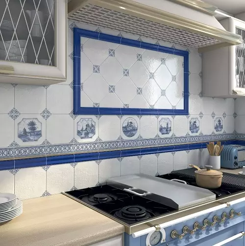 Kerama Marazzi Tile på kjøkkenet Forkle (37 bilder): Cabanchik Tile I utformingen av kjøkkenforkleet, Tile Collection 