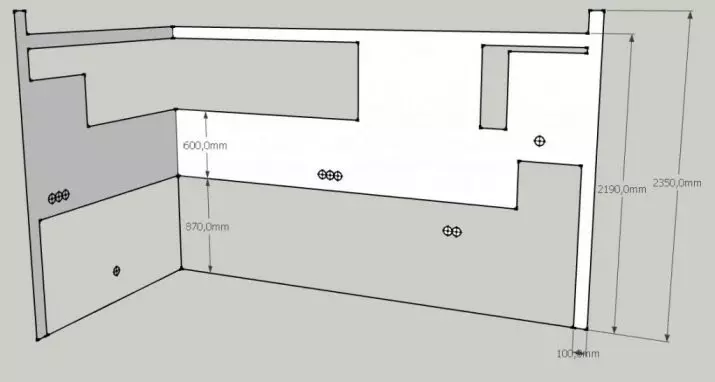 Rozměry zástěrek v kuchyni (21 fotek): Standardní výška a šířka kuchyňských zástěrek. Co by mělo být výška od podlahy? 21195_3