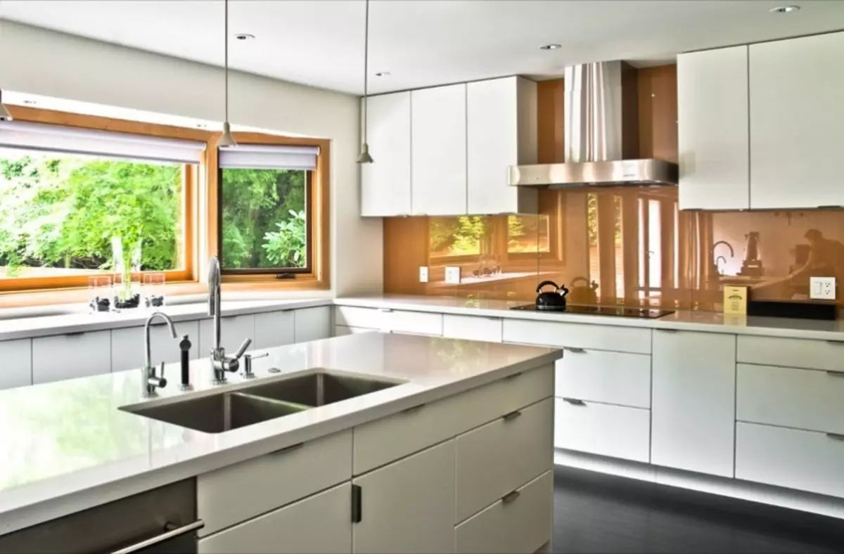 Priekšauti virtuvēm no MDF (65 fotogrāfijas): sienas virtuves paneļi ar modeli un fotoattēlu drukāšanu, apdares iespējas flīžu un koka 21205_54