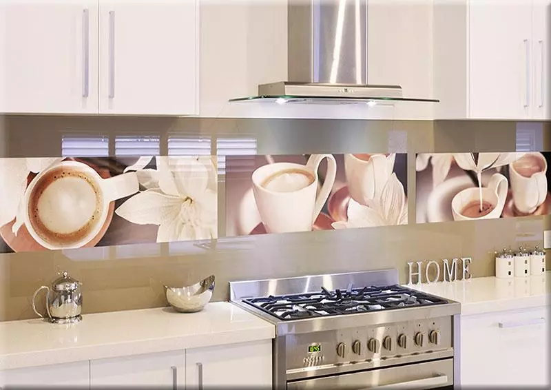 Panno in cucina (36 foto): pannello sul muro di mosaico e pannelli in ceramica, photoconduvo e pannelli decorativi da cucina in vetro, altre opzioni 21207_7