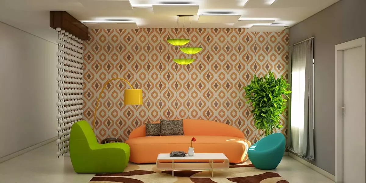 Kertas dinding untuk rumah persendirian (53 gambar): Design Hall dengan kertas dinding 2021. Bagaimana untuk memilih kertas dinding dalaman yang indah? 21218_11