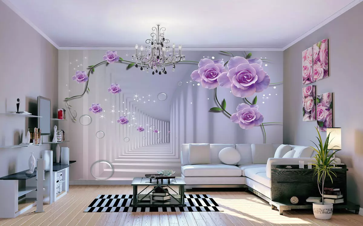 Сучасні шпалери в зал (70 фото): модні шпалери 2021 на стінах в інтер'єрі вітальні. Які кольори зараз в моді? Як правильно клеїти? 21220_51