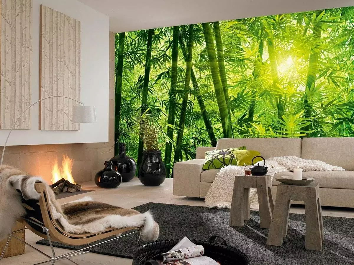Tapeta v hale (162 fotografií): Krásná tapeta na zdi v obývacím pokoji 2021, přehled o možnosti stylu Provence, vybrat tmavé, šedé a jiné barvy tapet 21224_21