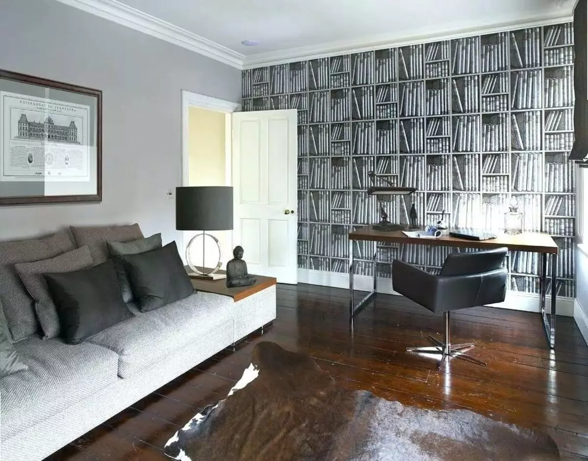 Fons de pantalla a la sala (162 fotos): Bell fons de pantalla a la paret de la sala d'estar 2021, resum d'opcions d'estil de Provença, triï fosc, gris i altres colors wallpaper 21224_55