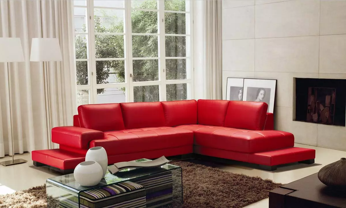 Ādas dīvāni dzīvojamā istabā (28 fotogrāfijas): interjera dizains ar lielu elites brūnu un citu krāsu ādas dīvāniem 21230_18