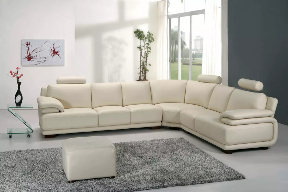 Ādas dīvāni dzīvojamā istabā (28 fotogrāfijas): interjera dizains ar lielu elites brūnu un citu krāsu ādas dīvāniem 21230_3