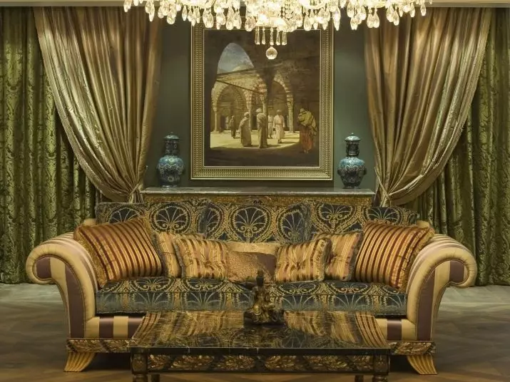 أريكة كبيرة في غرفة المعيشة (42 صور): حدد خطوط مستقيمة كبيرة وP على شكل للطي أريكة 3 و 4 متر 21234_30
