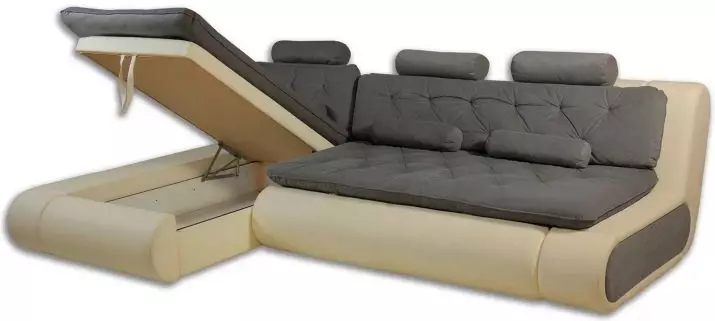 Stor soffa i vardagsrummet (42 foton): Välj stora raka linjer och p-formade vikbara soffor 3, 4 meter 21234_42