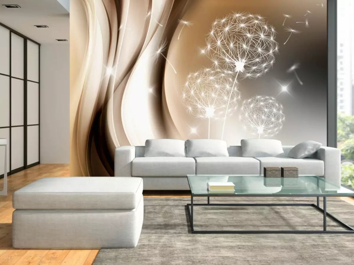 Hvordan lage en vegg i stuen over sofaen? 49 Bilder Hvordan og hvordan dekorere veggen i hallen? Accent Wall Design Ideas over sofaen 21236_19
