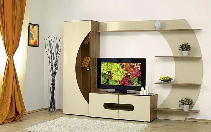 Moderné diapozitívy pre obývaciu izbu (74 fotografií): modulárne a iné posuvné steny v miestnosti v modernom štýle. Módne nezvyčajné novinky 21238_72