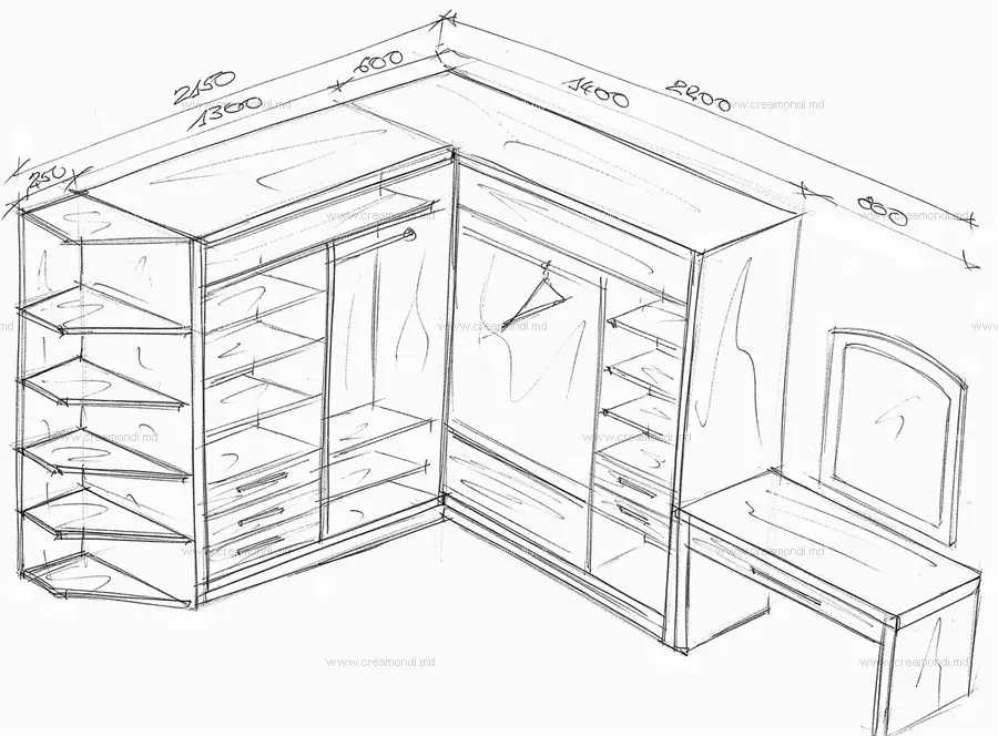 Dinding sudut di ruang tamu (80 foto): Pilih dinding modular modern dengan lemari pakaian dan dinding mini dalam gaya klasik 21241_42