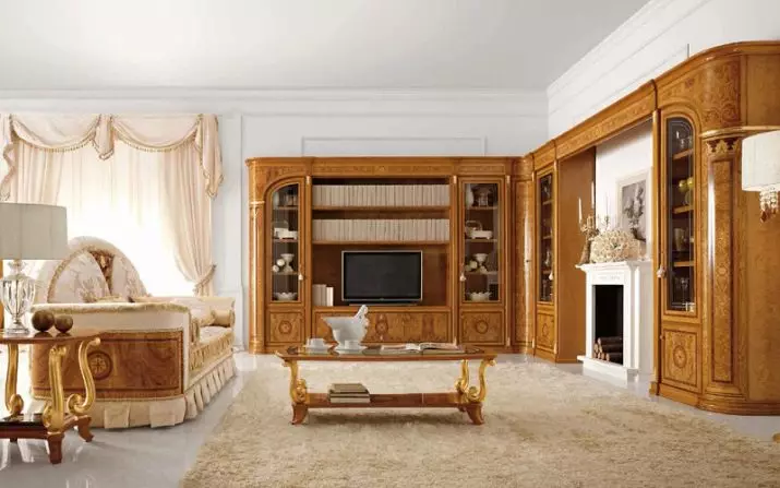 Itālijas sienas dzīvojamā istabā (28 fotogrāfijas): izvēlieties sienas klasiskās un modernās no Itālijas stila stilā 21246_2