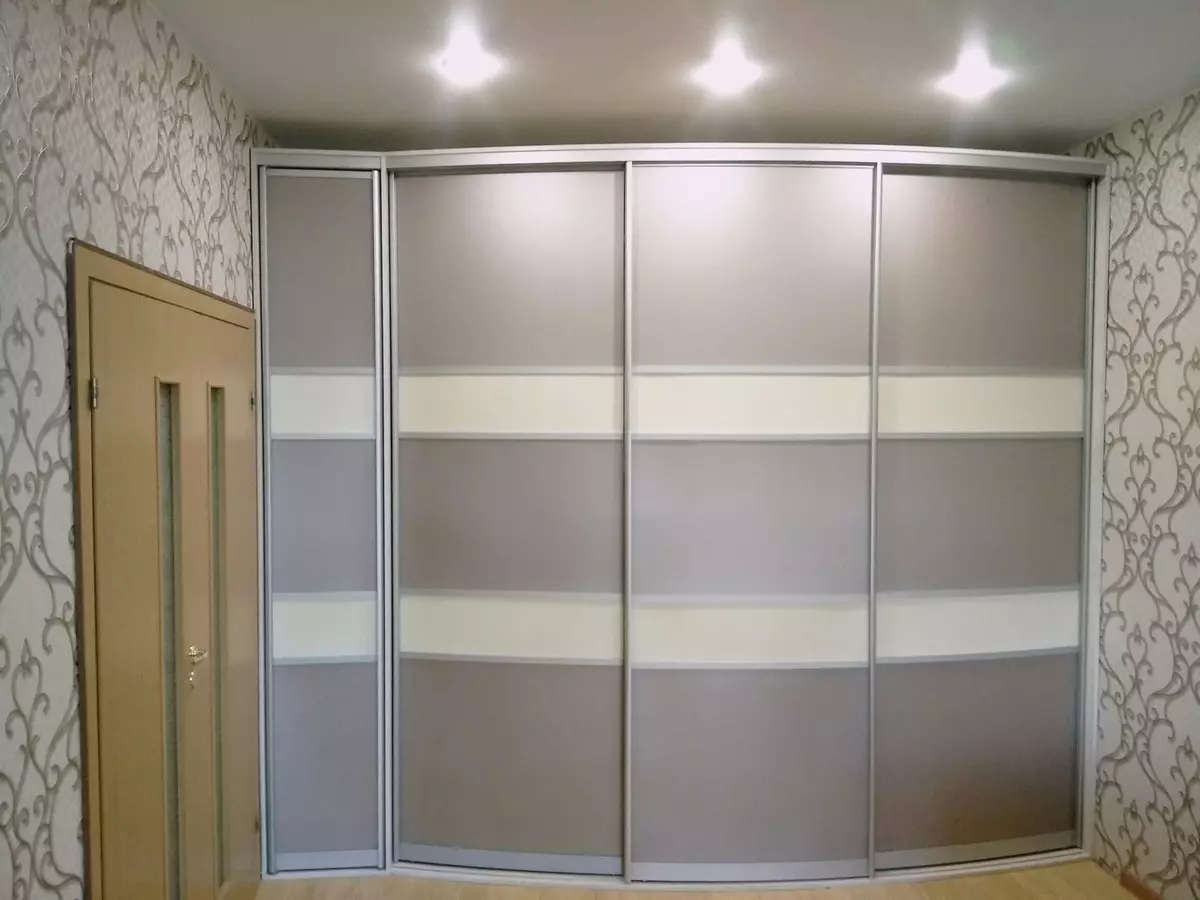 Ormar garderobe u cijelom zidu u dnevnoj sobi (61 fotografije): ugrađena garderoba s televizorom iznutra u unutrašnjosti, dizajn zrcalnog ormara za hodnik 21250_56