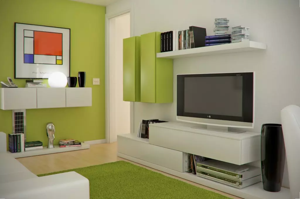 Mini-diat olohuoneessa (57 kuvaa): modernit pienet vierekkäiset seinät sihan sisätilassa. Pienen suunnittelija dia 21253_50