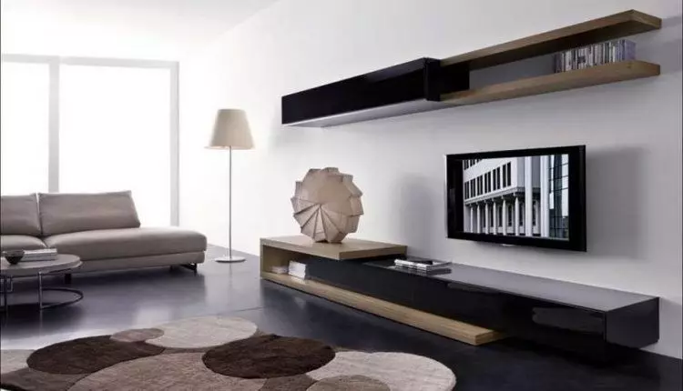 Mini slide sa living room (57 mga larawan): modernong maliliit na rolling wall sa loob ng hall. Pagpili ng isang maliit na designer slide 21253_53