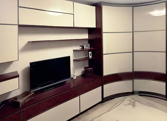 在电视下（42张）客厅衣柜：选择内阁在大厅整个墙壁，角附件和内置衣柜 21258_22