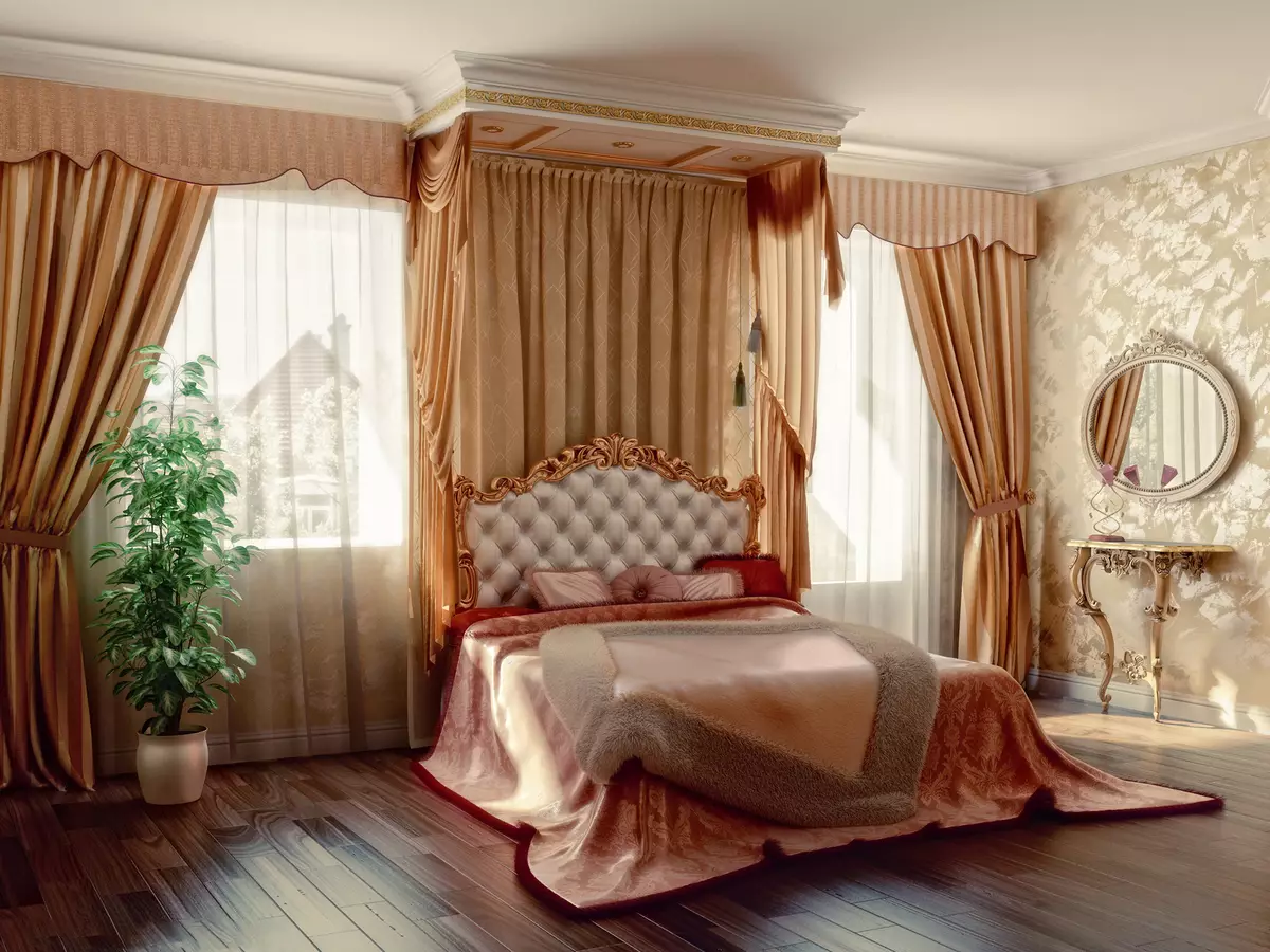 Lambreks为卧室（55张照片）：来自Tulle的新设计窗帘，带有Bandanda的特点，选择窗户美丽和时尚的窗帘 21275_6