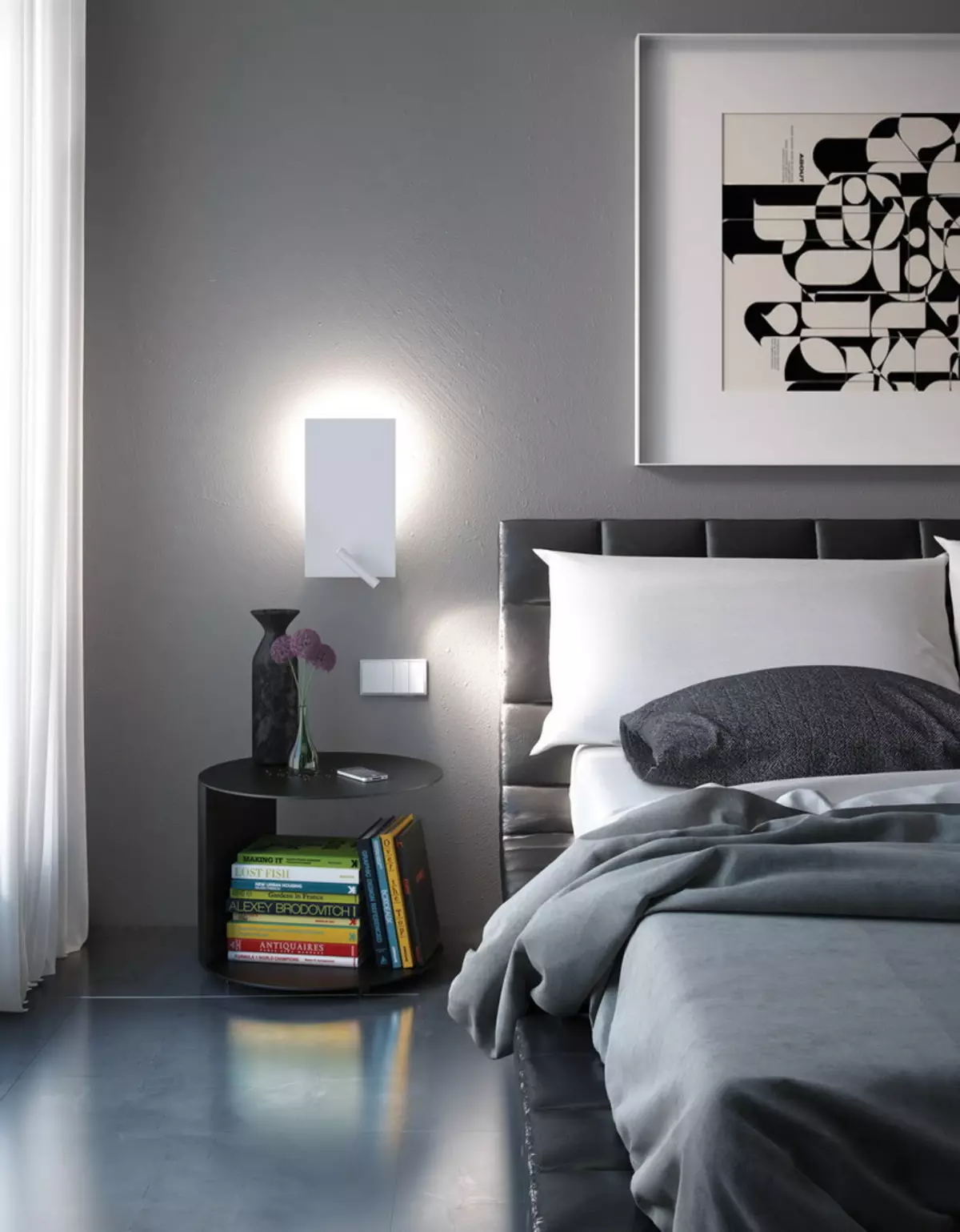 Blaker in de slaapkamer boven het bed (54 foto's): moderne wandlampen. Wat is de hoogte van hen om ze op te hangen? Juiste installatie van suspensies 21303_7