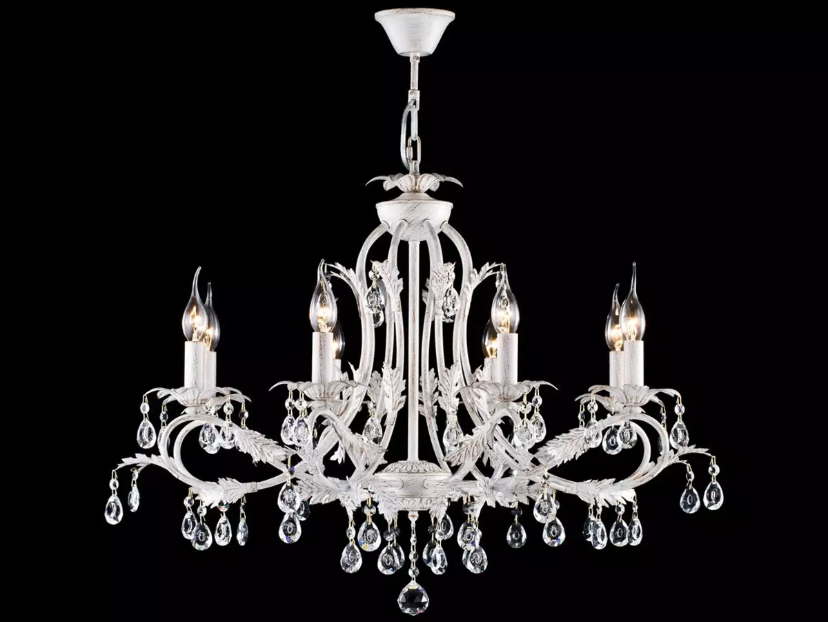 Chandeliers дар хонаи хоб (85 акс): Моделҳои шифт: Моделҳои шифт барои шифт, бо рӯшноӣ дар сабкҳои замонавӣ ва классикӣ, доғҳои зебои услубӣ 21306_40