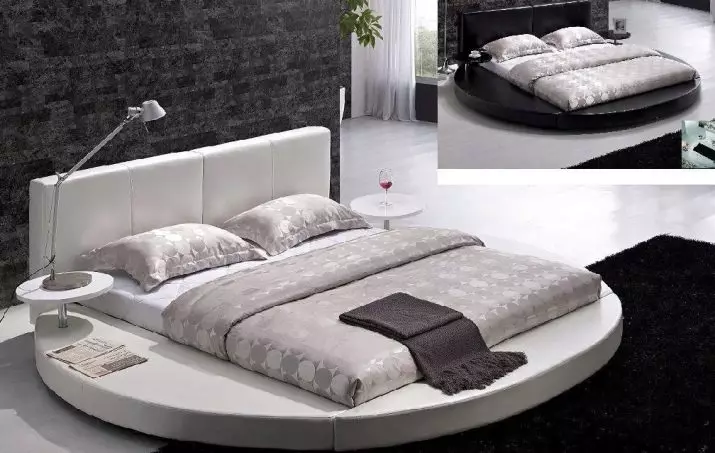 Dyshek për gjumë në dysheme: dyshekë në natyrë japoneze në vend të shtretërve për mysafirët, modelet e larta dhe të tjera, shembuj në brendësi 21322_47