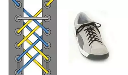Sneakers laçage (115 photos): Méthodes et types de belles lacets de nanage, à quel point la dentelle est cool 2133_67