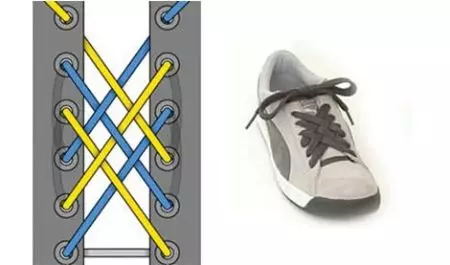 Zapatillas de deporte de zapatillas de deporte (115 fotos): Métodos y tipos de hermosos atados, cordones de aguas autoinfilantes, que genial para encaje 2133_70