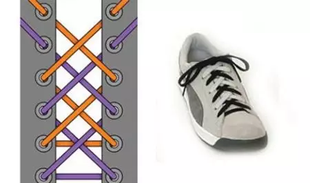 Sneakers laçage (115 photos): Méthodes et types de belles lacets de nanage, à quel point la dentelle est cool 2133_72