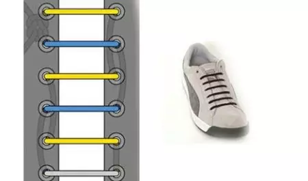 Sneakers laçage (115 photos): Méthodes et types de belles lacets de nanage, à quel point la dentelle est cool 2133_89