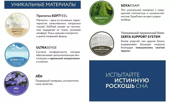 Matelas ya Serta: Ingero nziza ziva mu kirango cy'Abanyamerika hamwe n'ibipimo bya 180x200, 160 kuri 200 n'abandi, Isubiramo ryabakiriya 21341_11