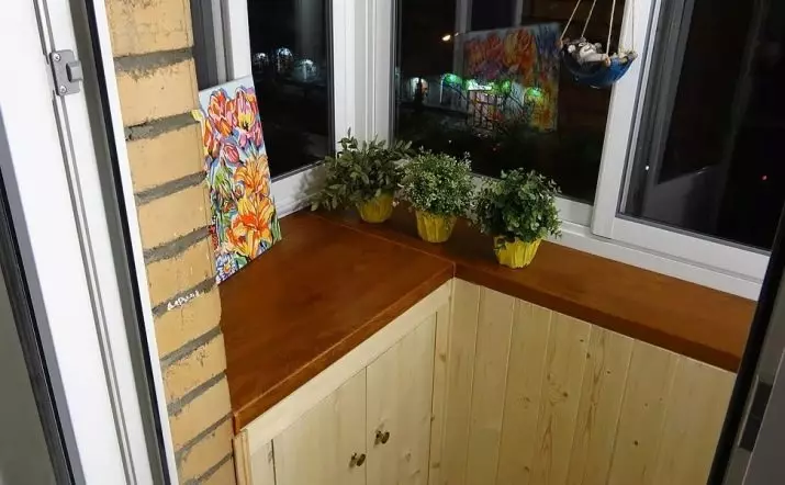 Balkónová skrinka (43 fotografií): Ako si vybrať vstavané plastové nočné stolíky a z podšívky na uskladnenie zeleniny? 21350_14