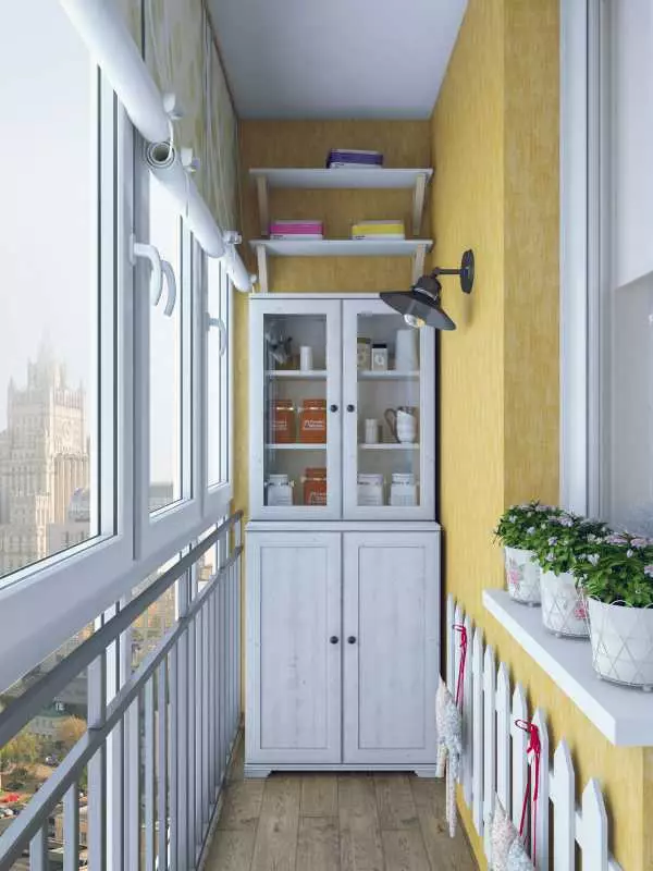 Balkónová skrinka (43 fotografií): Ako si vybrať vstavané plastové nočné stolíky a z podšívky na uskladnenie zeleniny? 21350_42
