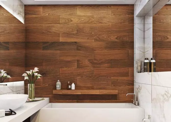 用於浴室的磨砂瓷磚：浴室啞光瓷磚的優缺點，石材下的設計和其他選擇 21360_12
