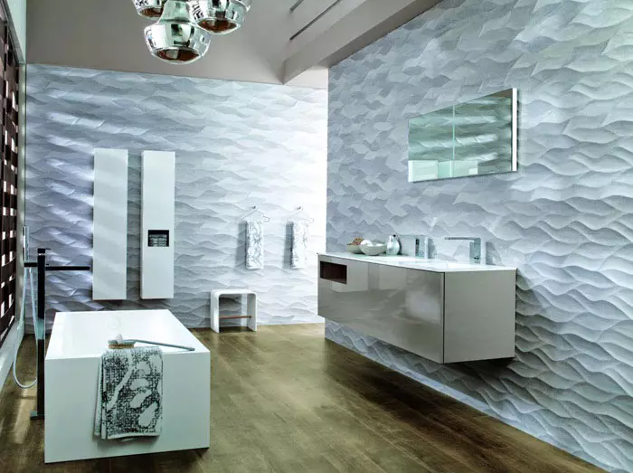 用於浴室的磨砂瓷磚：浴室啞光瓷磚的優缺點，石材下的設計和其他選擇 21360_17