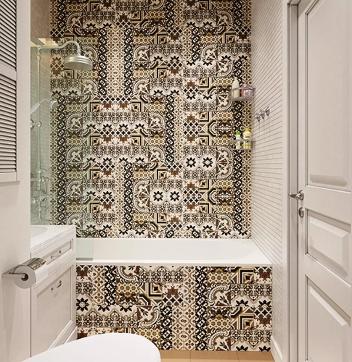 用於浴室的磨砂瓷磚：浴室啞光瓷磚的優缺點，石材下的設計和其他選擇 21360_36