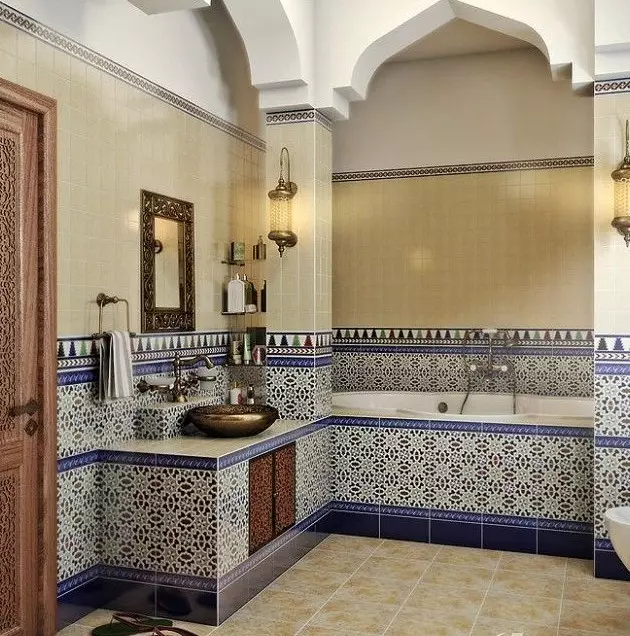 用於浴室的磨砂瓷磚：浴室啞光瓷磚的優缺點，石材下的設計和其他選擇 21360_41